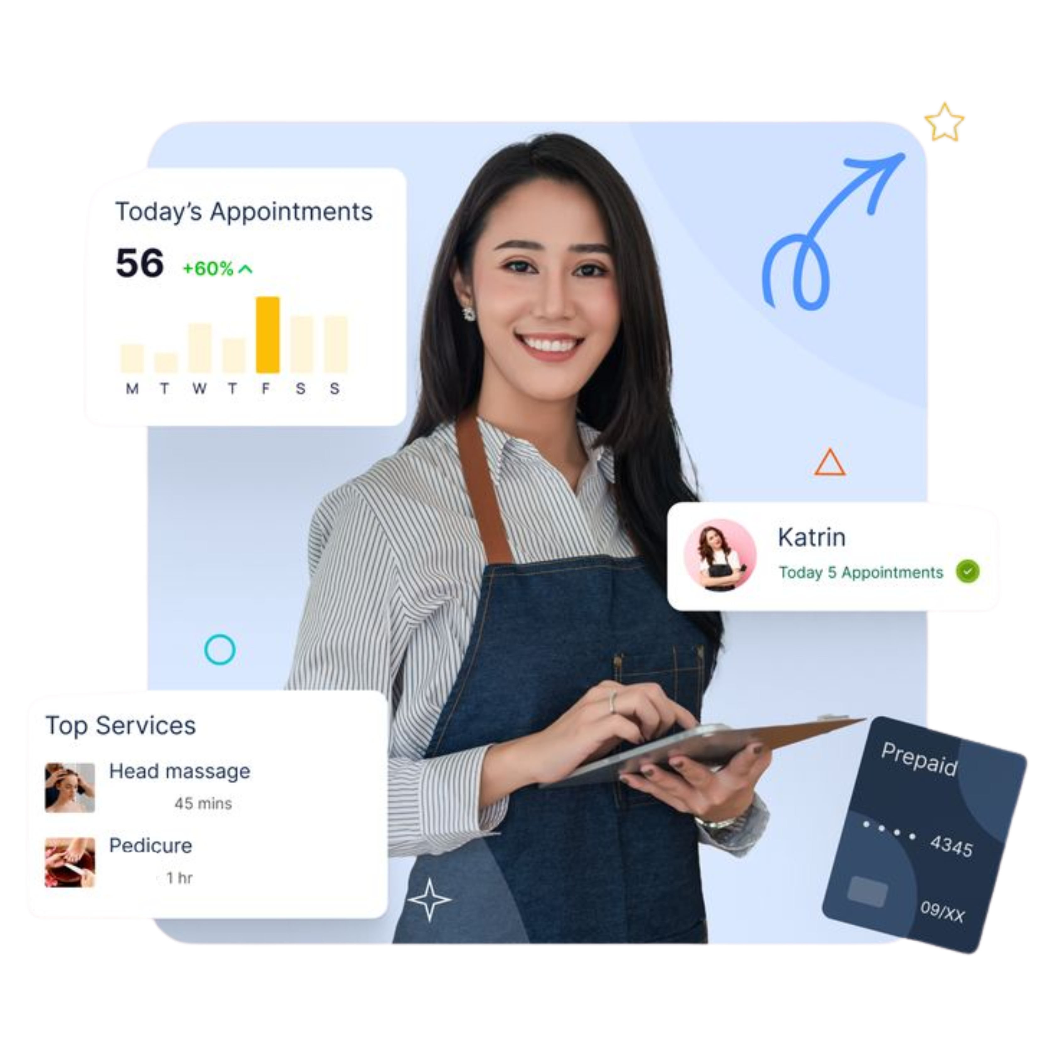 Screenshot of WhatsApp chat interface showing booking & messaging highlights WhatsApp-based booking system for service providers